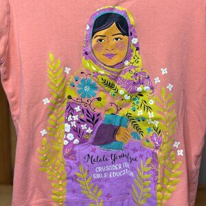 Piccolina Malala Yousafzai Graphic Tee Size 5T Crusader for Girls and Education